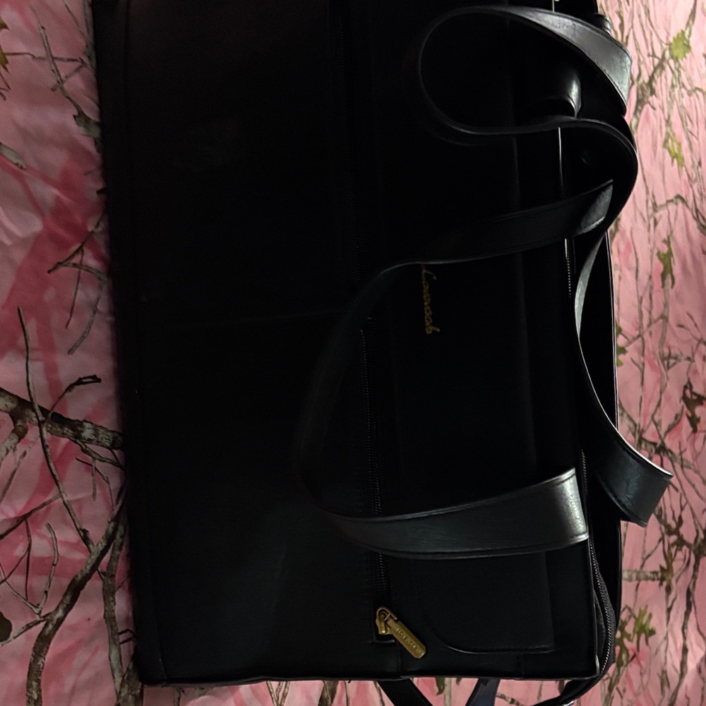 Elegant Black Leather Tote Bag